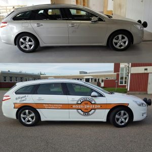 Taxi Fyrstad folierad bil